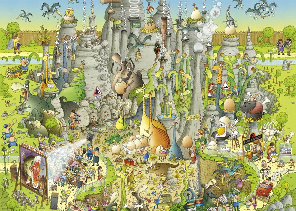 Jurassic Habitat Puzzle 1000 Stukjes - Afbeelding 2